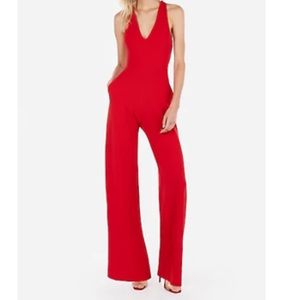 RED CROSS BACK JUMPSUIT